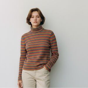 LUNIK Brazilian Turtleneck Sweater, Gorgeous Colors, 4 Way Stretch, Midweight